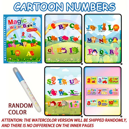 Magical Water Drawing Book - Reusable Montessori Sensory Coloring Toy for Early Education