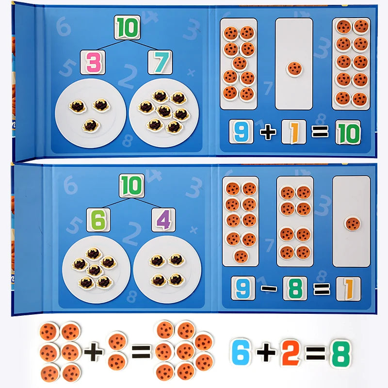 Children's Magnetic Math Decomposition Game for Early Learning and Education