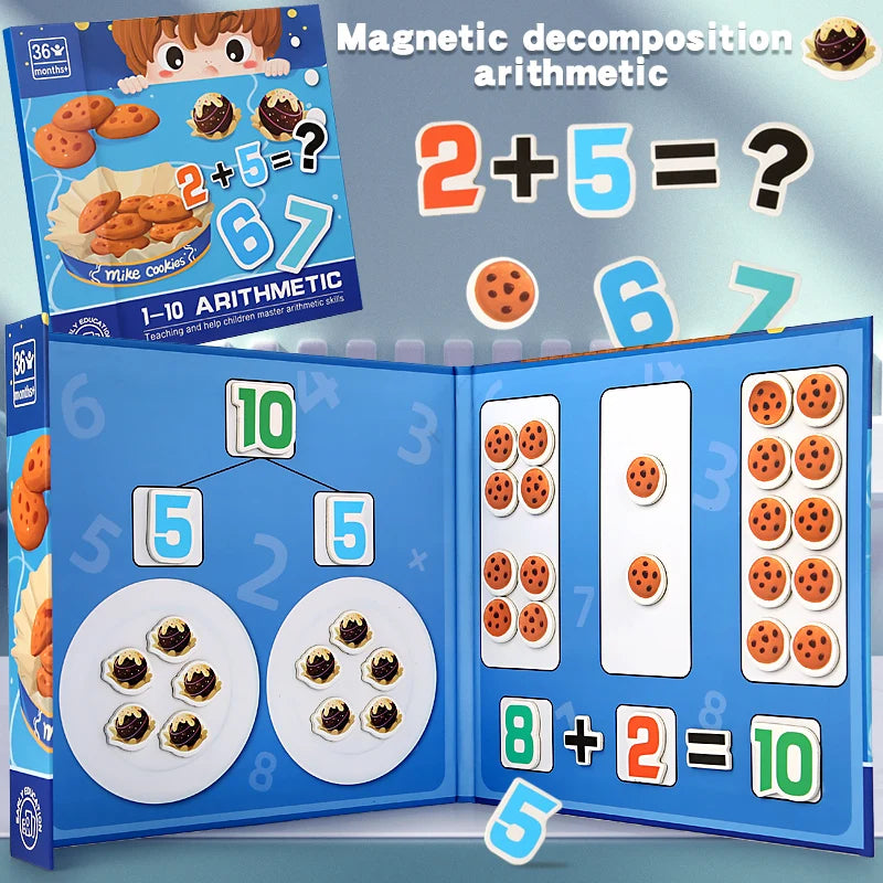 Children's Magnetic Math Decomposition Game for Early Learning and Education