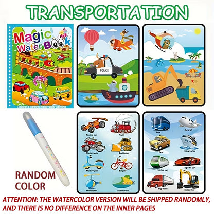 Magical Water Drawing Book - Reusable Montessori Sensory Coloring Toy for Early Education