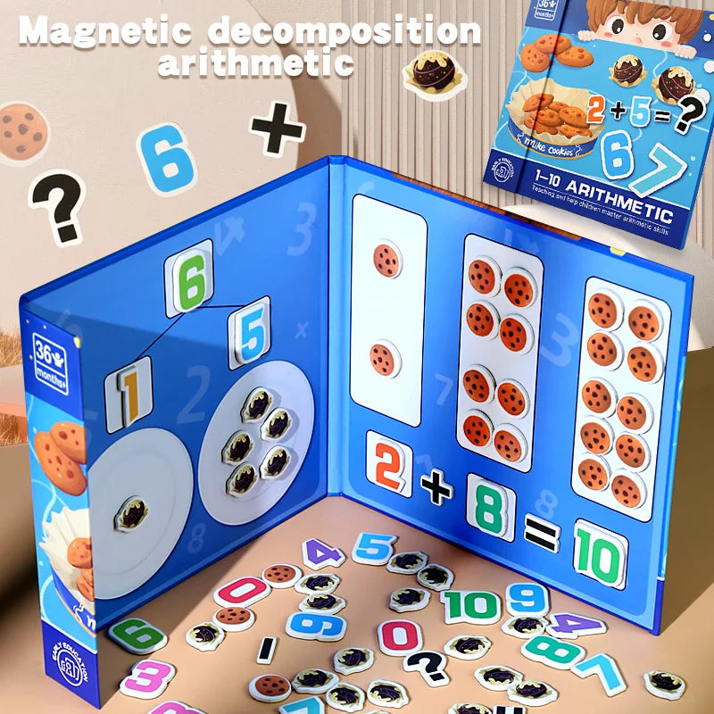 Children's Magnetic Math Decomposition Game for Early Learning and Education