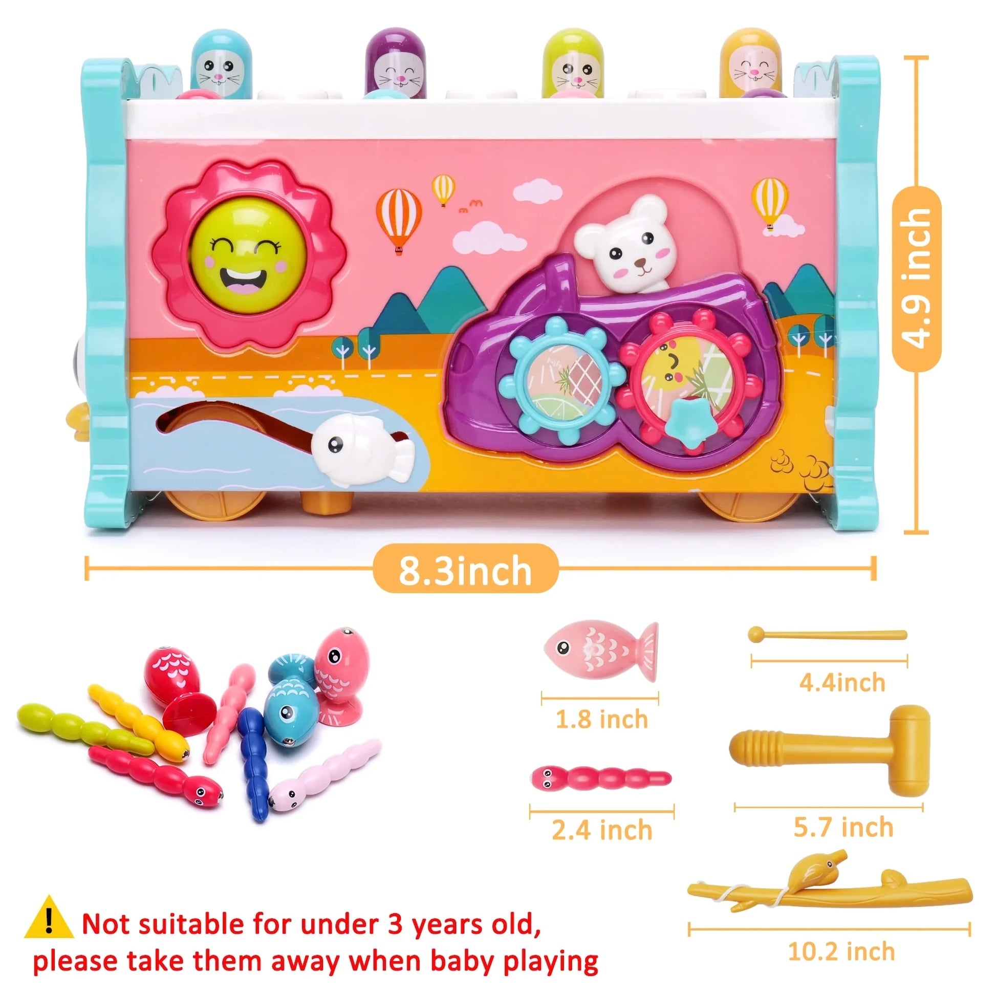 Learning Toys 8 in 1 Baby Sensory Toys Toddler Educational for Kids 1- 3Y Boys & Girls