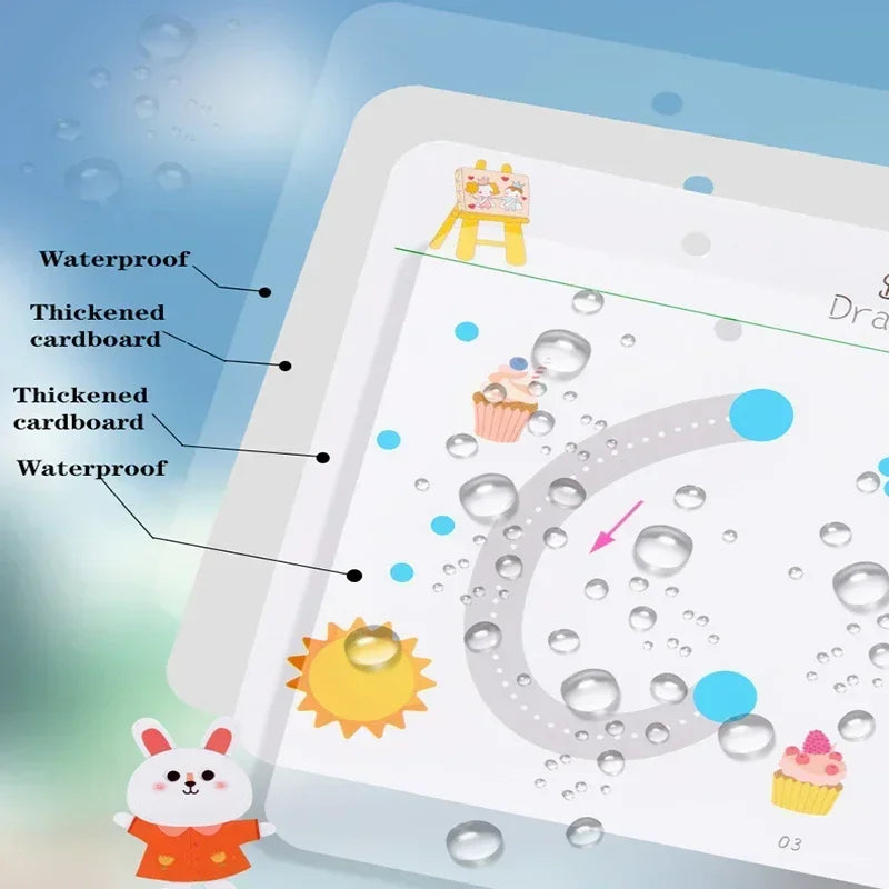 Reusable Tracing Workbook with Pen & Eraser - Tracing Book For, Drawing Practice, Writing Skills & Hand-Eye Coordination